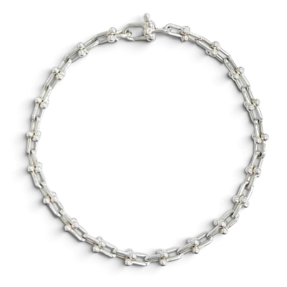 TIFFANY&Co. Tiffany HardWear Microlink Bracelet, AG925 Sterling Silver, Curre...